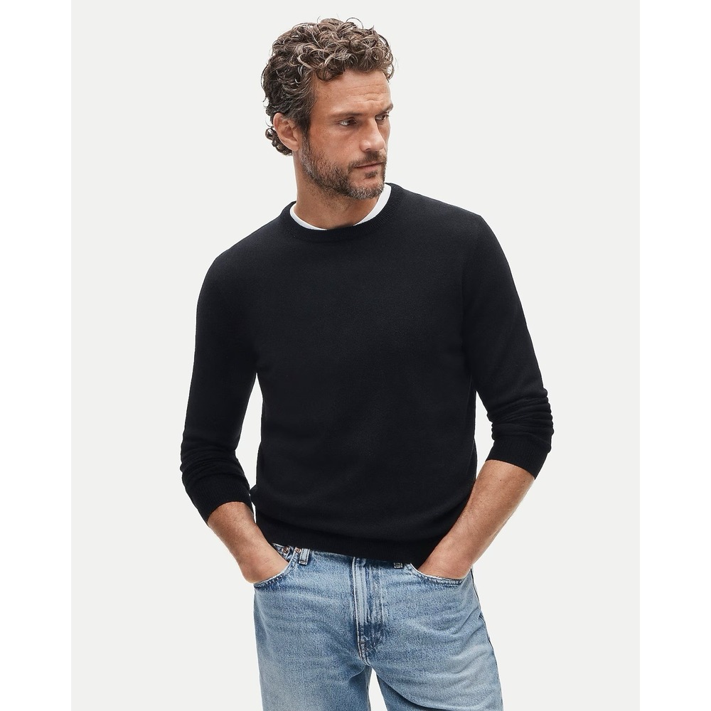 J. CREW Cashmere crewneck sweater in Black Size M $158 BE895